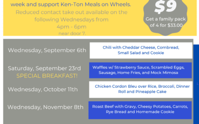 Fall and Winter Take Out Meal Schedule